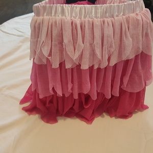 Layered Ruffles Pink Skirt Girls